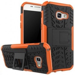 Kit Protector Samsung Galaxy A3 2017 Naranja + Vidrio Blanco (Entrega Inmediata)
