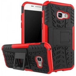 Kit Protector Samsung Galaxy A3 2017 Rojo + Vidrio Blanco (Entrega Inmediata)