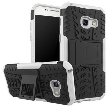 Kit Protector Samsung Galaxy A3 2017 Blanco + Vidrio Negro (Entrega Inmediata)