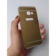 Kit Bumper Samsung Galaxy A3 2017 Dorado + Vidrio 3d Blanco (Entrega Inmediata)