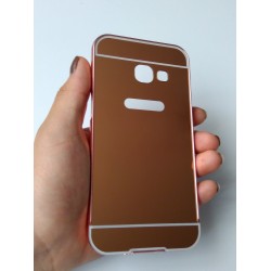 Kit Bumper Samsung Galaxy A3 2017 Rosado + Vidrio 3d Blanco (Entrega Inmediata)