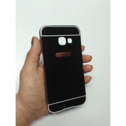 Kit Bumper Samsung Galaxy A3 2017 Negro + Vidrio 3d Dorado (Entrega Inmediata)