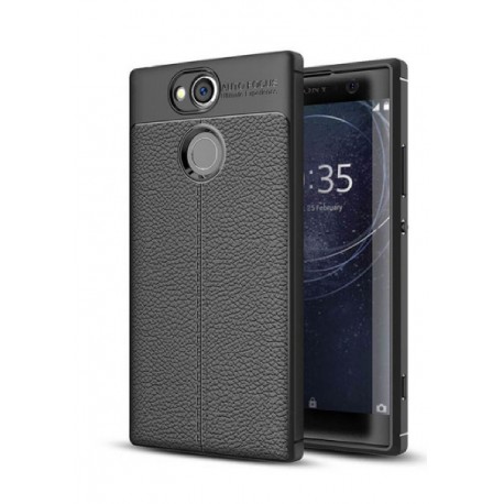 Estuche Protector Tipo Cuero Lujo Sony Xperia Xa2 Negro (Entrega Inmediata)