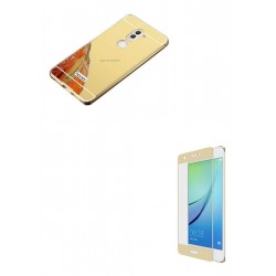 Kit Aluminio Dorado + Vidrio Dorado Huawei Mate 9 Lite (Entrega Inmediata)