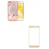 Kit Estuche Silicona Decorada Dorada + Vidrio Dorad Redmi 4x (Entrega Inmediata)
