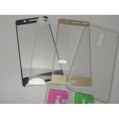 Kit Protector Nokia 5 Silicona Slim + Templado Curvo 100% (Entrega Inmediata)
