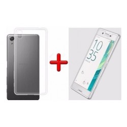 Kit Protector Templado Sony Xperia X + Silicona (Entrega Inmediata)