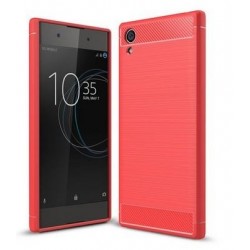 Estuche Original Fibra Carbono Sony Xperia Xa1 Plus Rojo (Entrega Inmediata)