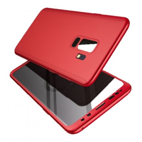 Estuche Protector 360 Samsung Galaxy A8 2018 Rojo + Vidrio (Entrega Inmediata)