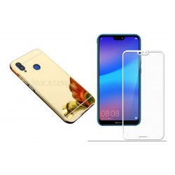Kit Protector Bumper Aluminio Huawei P20 Lite D +vidrio Blan (Entrega Inmediata)