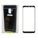 Kit Protector Aluminio Samsung A8 Plus Plat+ Vidrio Negro 3d (Entrega Inmediata)