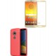 Kit Protector Lujo Motorola E5 / G6 Play Rojo+ Vidrio Dorado (Entrega Inmediata)
