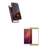 Kit Estuche Bumper Negro + Vidrio Dorado Xiaomi Redmi Note 4 (Entrega Inmediata)