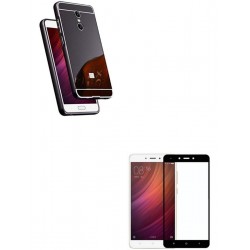 Kit Estuche Bumper Negro + Vidrio Negro Xiaomi Redmi Note 4 (Entrega Inmediata)