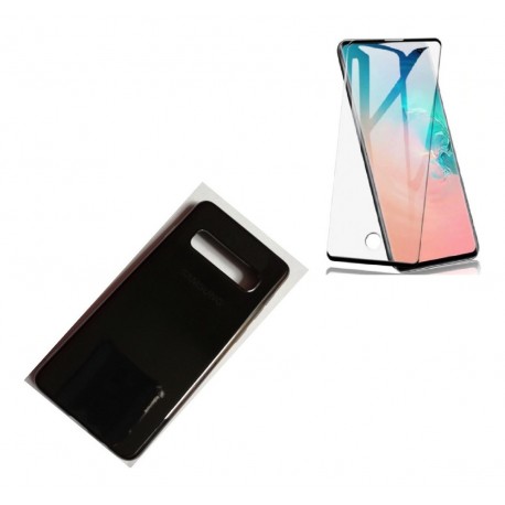 Kit Protector Funda Silm Color Samsung S10 Plus + Vidrio 9d (Entrega Inmediata)