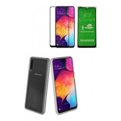 Kit Protector Funda Space Clean Samsung A30s + Irrompible (Entrega Inmediata)