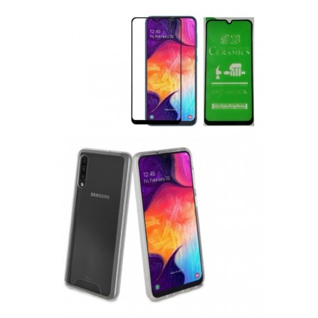 Kit Protector Funda Space Clean Samsung A30s + Irrompible (Entrega Inmediata)