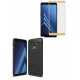 Kit Protector Carbono Samsung A8 2018 Negro + Vidrio Curvo (Entrega Inmediata)