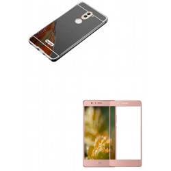 Kit Aluminio Negro + Vidrio Rosado Huawei Mate 9 Lite (Entrega Inmediata)