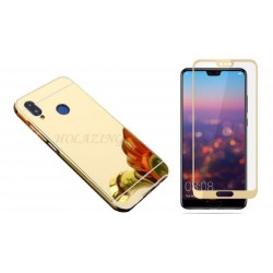 Kit Protector Bumper Aluminio Huawei P20 Lite +vidrio Dorado (Entrega Inmediata)