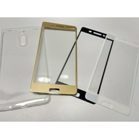 Kit Total Estuche Protector Nokia 6 Silicon+ Protector Curvo (Entrega Inmediata)
