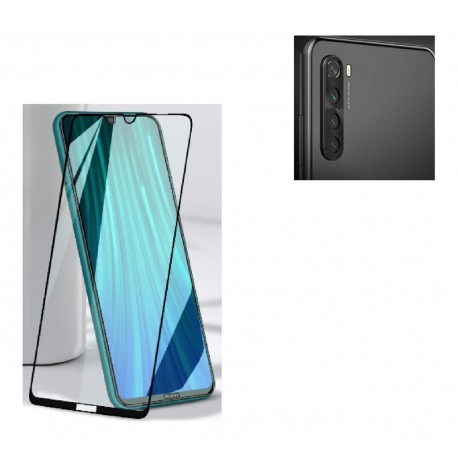 Kit Protector Metal Lente Cámara Xiaomi Note 8 + Vidrio 9d (Entrega Inmediata)