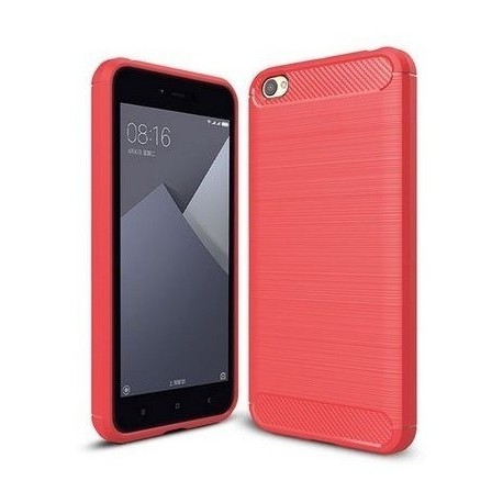 Estuche Original Carbono Xiaomi Redmi Note 5a Prime Rojo (Entrega Inmediata)