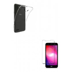 Kit Protector Silicona + Vidrio Transparente LG X Power 2 (Entrega Inmediata)