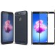 Kit Protector Fibra Carbono Huawei P Smart Azul + Vidrio Ng (Entrega Inmediata)