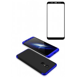 Funda Protector 360 Xiaomi Redmi 5 Plus Azul Ng + Vidrio 3d (Entrega Inmediata)