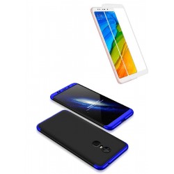 Funda Protector 360 Xiaomi Redmi 5 Plus Azul Bd + Vidrio 3d (Entrega Inmediata)