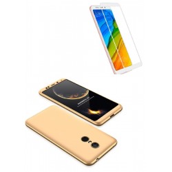 Kit Protector 360 Xiaomi Redmi 5 Plus Dorado + Vidrio 3d (Entrega Inmediata)