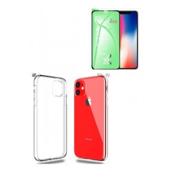 Kit Protector Funda Transparente iPhone 11 + Irrompible (Entrega Inmediata)