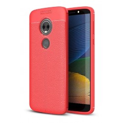 Protector Tipo Cuero Lujo Motorola Moto E5 / G6 Play Rojo (Entrega Inmediata)