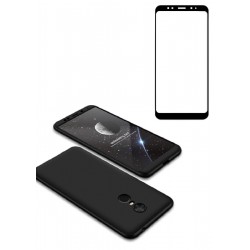 Kit Protector 360 Xiaomi Redmi 5 Plus Negro + Vidrio 3d (Entrega Inmediata)