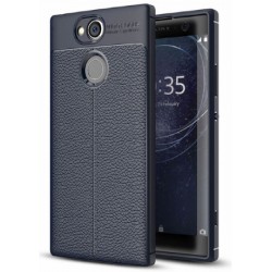 Estuche Protector Tipo Cuero Lujo Sony Xperia Xa2 Azul (Entrega Inmediata)