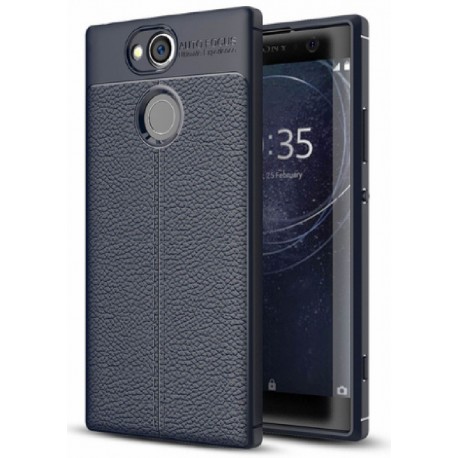 Estuche Protector Tipo Cuero Lujo Sony Xperia Xa2 Azul (Entrega Inmediata)