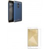 Kit Estuche Acrilico Azul + Vidrio Blanco Redmi Note 4x (Entrega Inmediata)