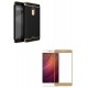 Kit Estuche Acrilico Negro + Vidrio Dorado Redmi Note 4x (Entrega Inmediata)