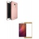 Kit Estuche Acrilico Rosado + Vidrio Dorado Redmi Note 4x (Entrega Inmediata)