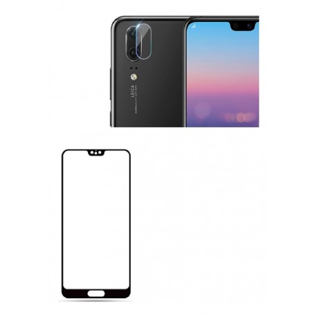 Kit Vidrio Curvo 3d + Protector Lente Camara Huawei P20 Lite (Entrega Inmediata)