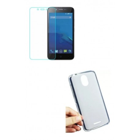 Kit Protector De Silicona + Vidrio Templado Zte Blade A310 (Entrega Inmediata)