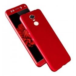 Funda Protector 360 Xiaomi Redmi 5 Plus Rojo + Vidrio (Entrega Inmediata)