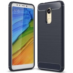 Estuche Fibra Carbono Original Xiaomi Redmi 5 Plus Azul (Entrega Inmediata)