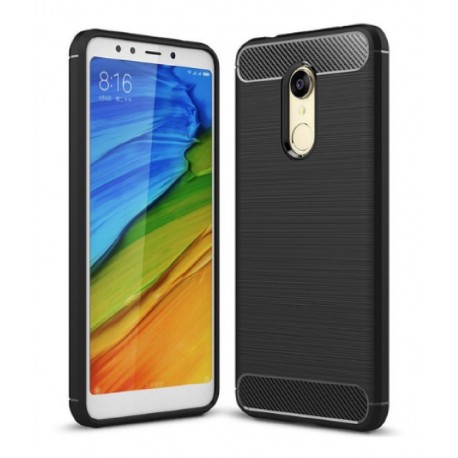 Estuche Fibra Carbono Original Xiaomi Redmi 5 Plus Negro (Entrega Inmediata)