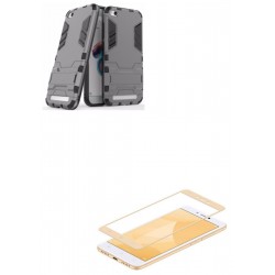 Kit Anti Impacto Gris + Vidrio Dorado Xiaomi Redmi 5a (Entrega Inmediata)