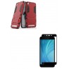 Kit Anti Impacto Rojo + Vidrio Negro Xiaomi Redmi 5a (Entrega Inmediata)