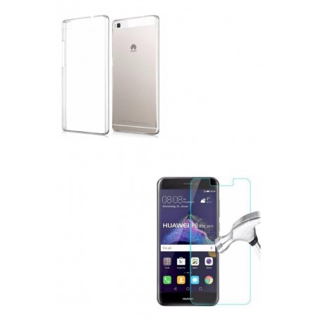 Kit Estuche Protector Silicona + Vidrio Plano Huawei P8 Lite (Entrega Inmediata)