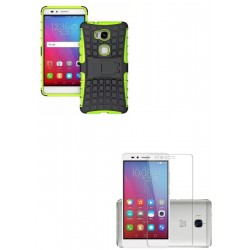 Kit Estuche Armadura Verde + Vidrio Plano Huawei Gr5 (Entrega Inmediata)