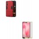 Kit Estuche Anti Impacto Rojo + Vidrio 3d Dorado Huawei P20 (Entrega Inmediata)